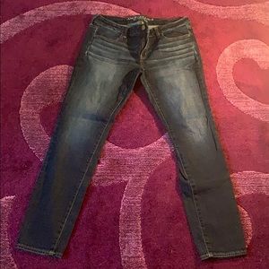 American eagle long jegging dark wash jean